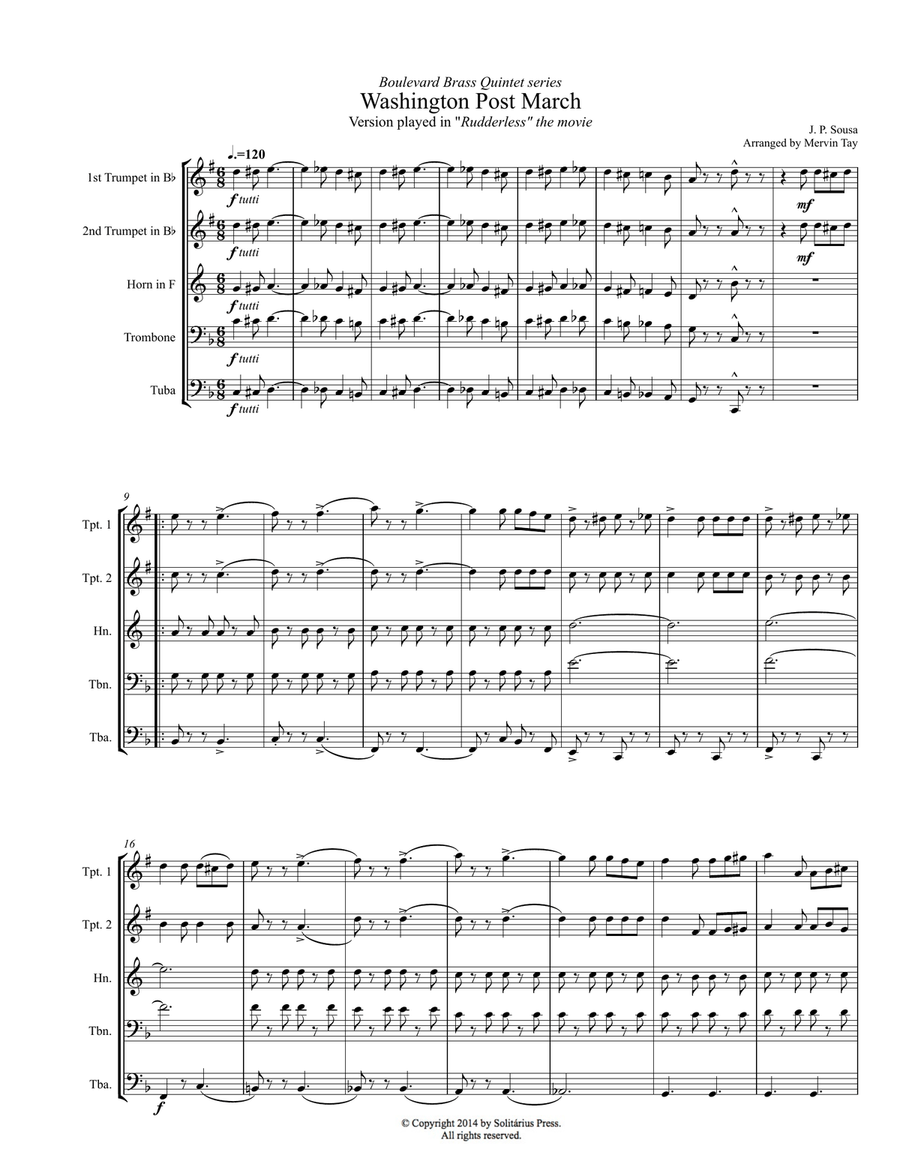Washington Post March Washington Post March Brass Ensemble scores gallery preview page 2