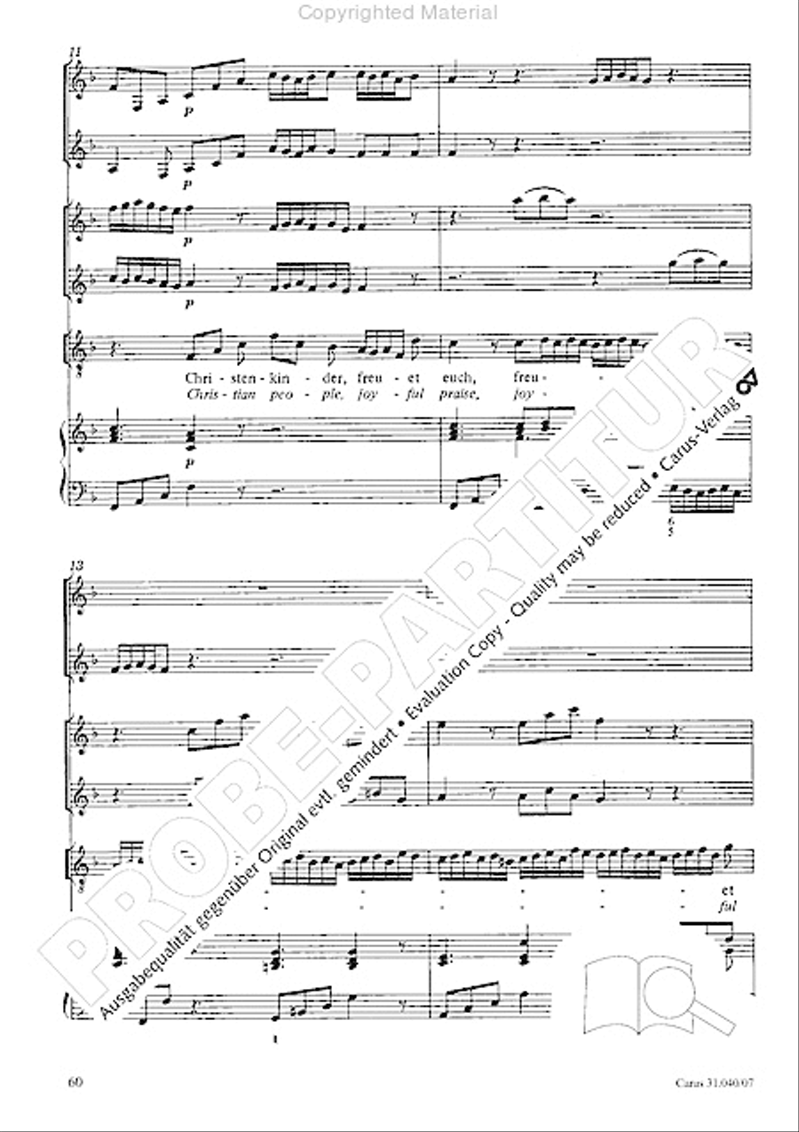 Christ was manifested for this purpose (Dazu ist erschienen der Sohn Gottes) ATB scores gallery preview page 62