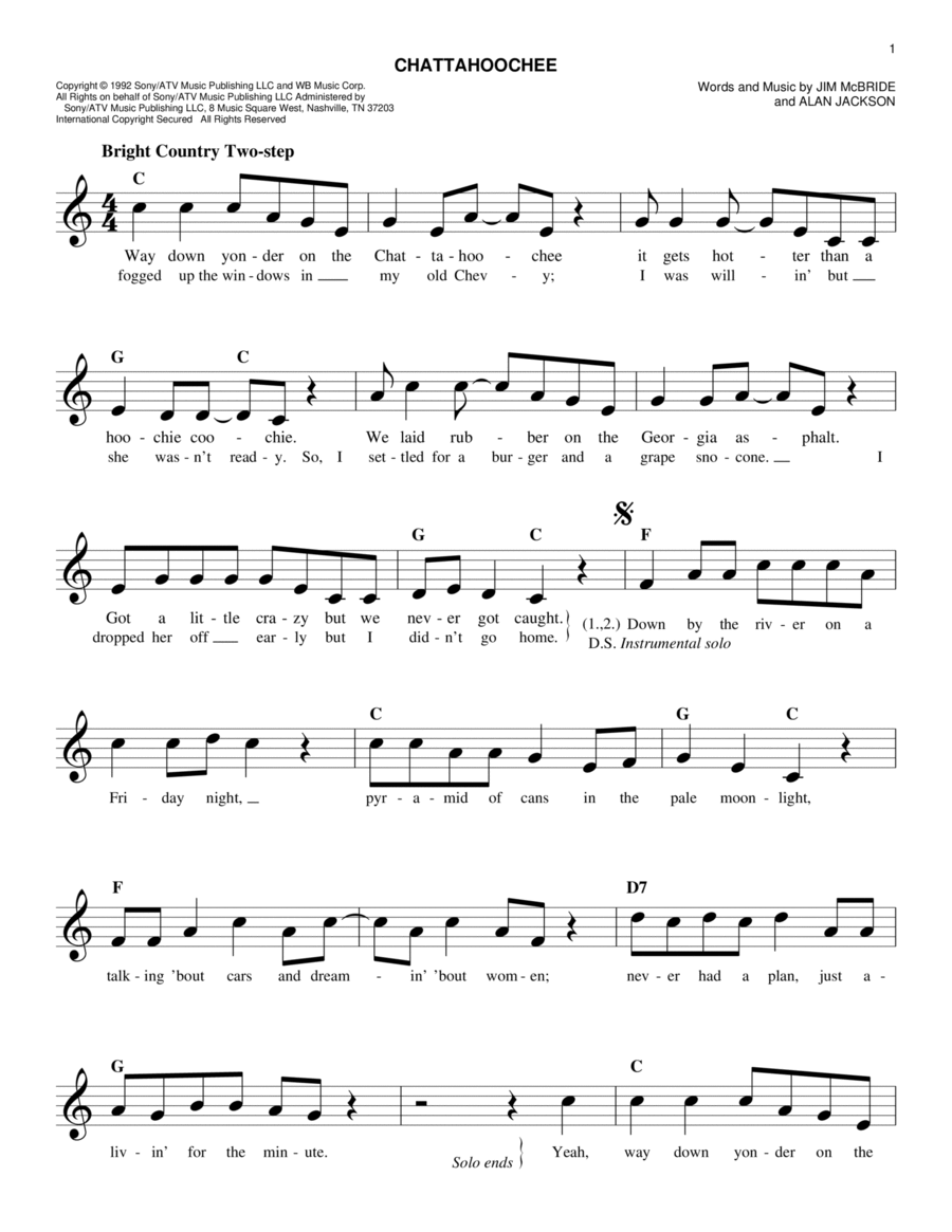 Chattahoochee Chattahoochee Guitar scores gallery preview page 1