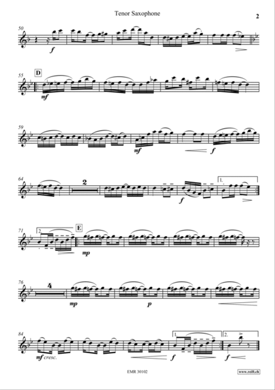 Rose Leaf Rag Tenor Saxophone scores gallery preview page 3