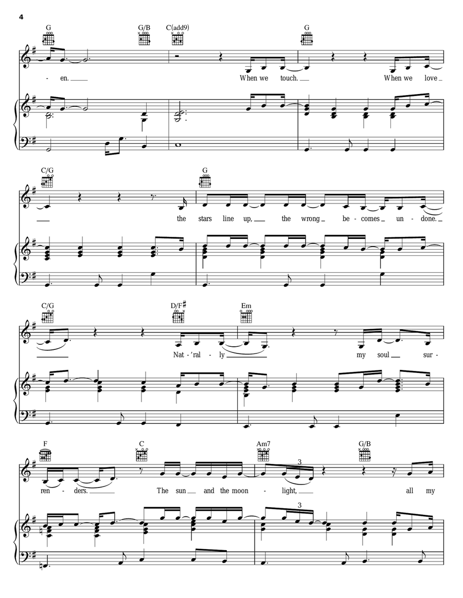 Inside Your Heaven Piano, Vocal, Guitar scores gallery preview page 4