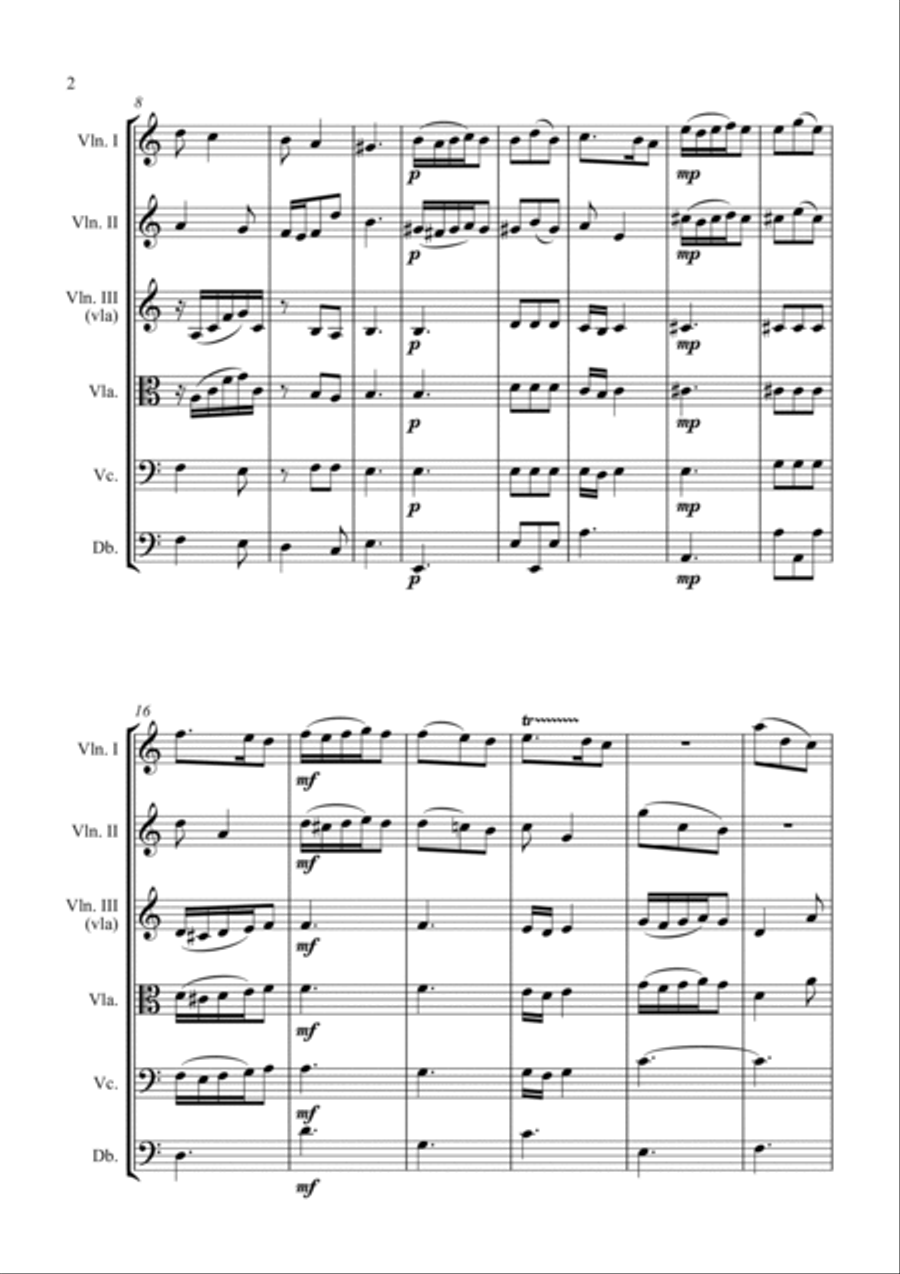 Trio Sonata Op. 2 No. 8 4th Movement - for String Orchestra String Orchestra scores gallery preview page 2