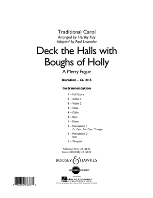 Deck the Halls with Boughs of Holly (A Merry Fugue) - Conductor Score (Full Score)
