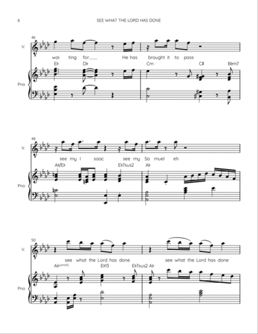 See what the Lord Has Done by Nathaniel Bassey Small Ensemble scores gallery preview page 6