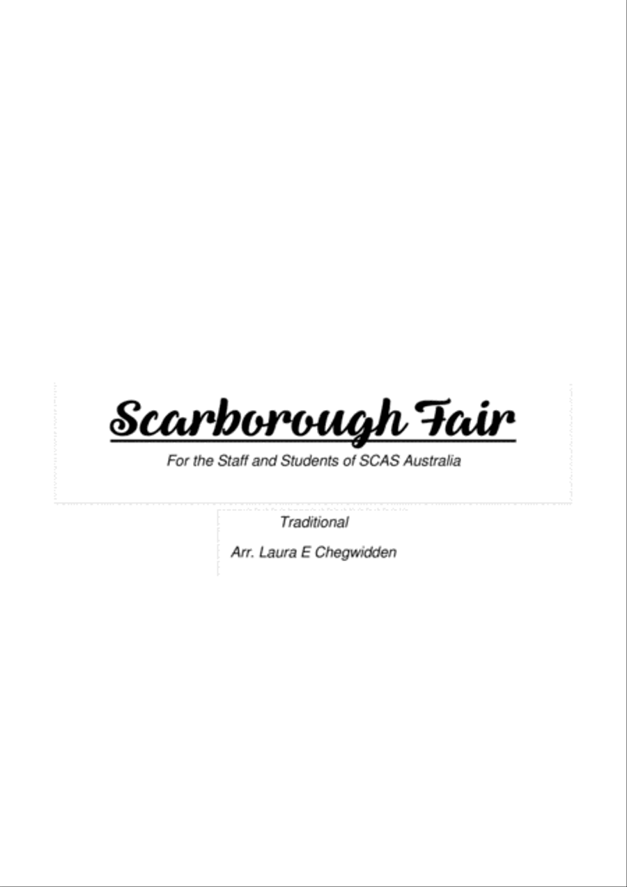 Scarborough Fair for Beginner String Orchestra String Orchestra scores gallery preview page 1