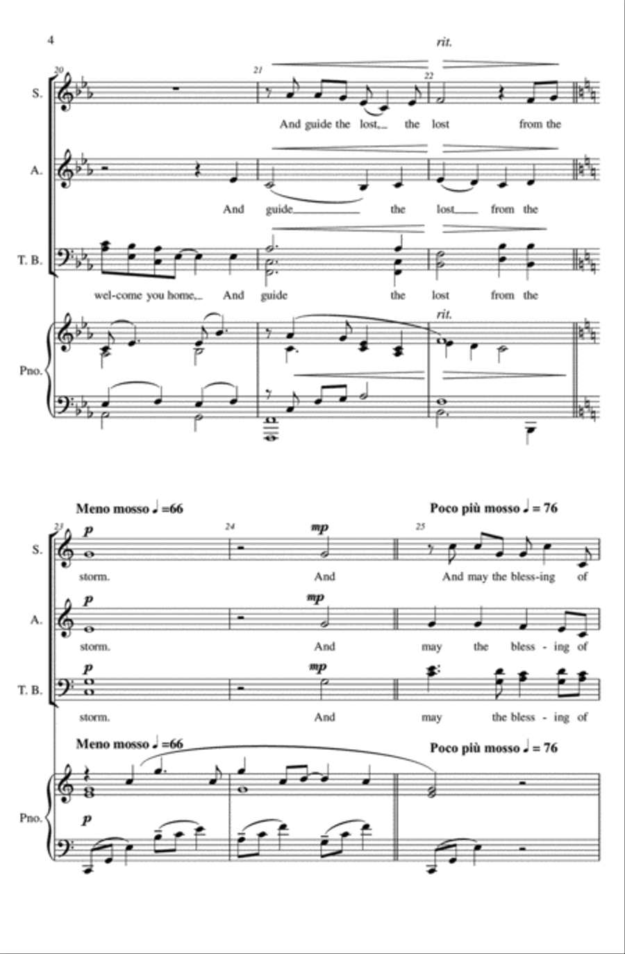 The Blessing Of Light 4-Part scores gallery preview page 4