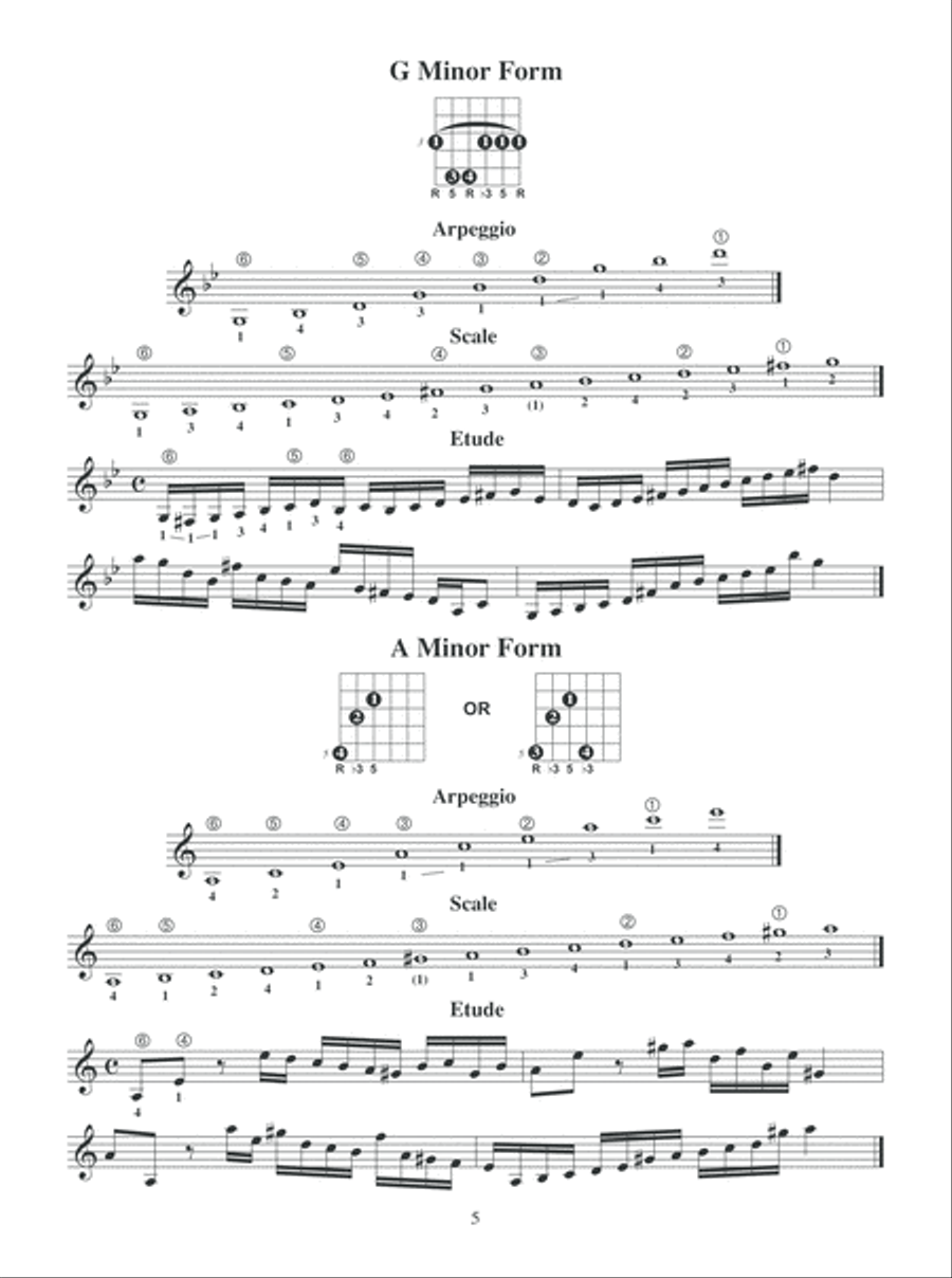 Chords/Scales/Arpeggios/Etudes Workout Classical Guitar scores gallery preview page 6