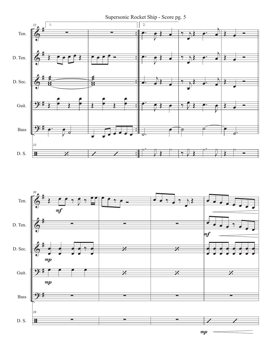 Supersonic Rocket Ship Supersonic Rocket Ship Percussion Ensemble scores gallery preview page 5