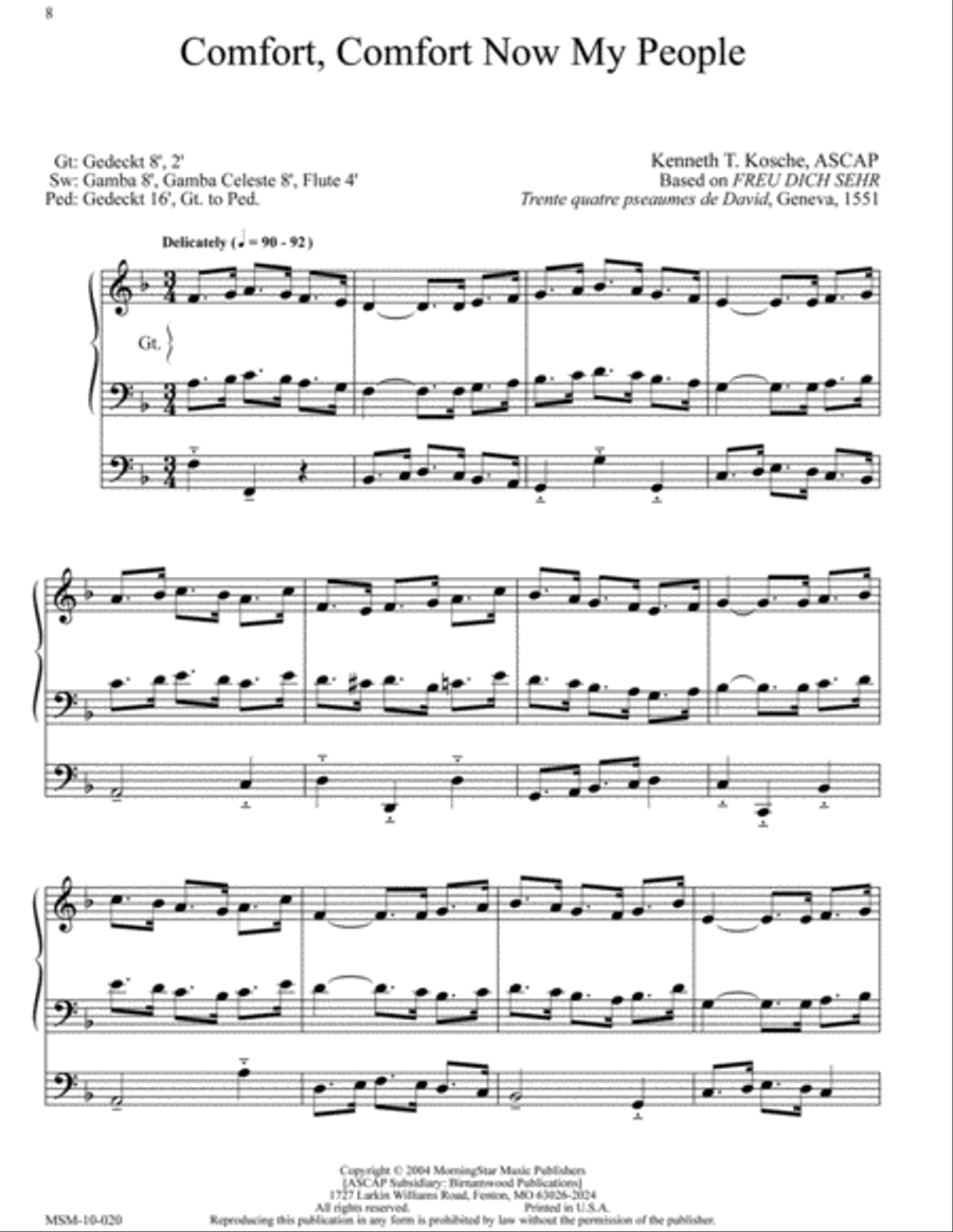 Four Organ Preludes for Advent Organ scores gallery preview page 6