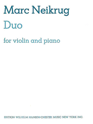 Book cover for Marc Neikrug: Duo For Violin And Piano