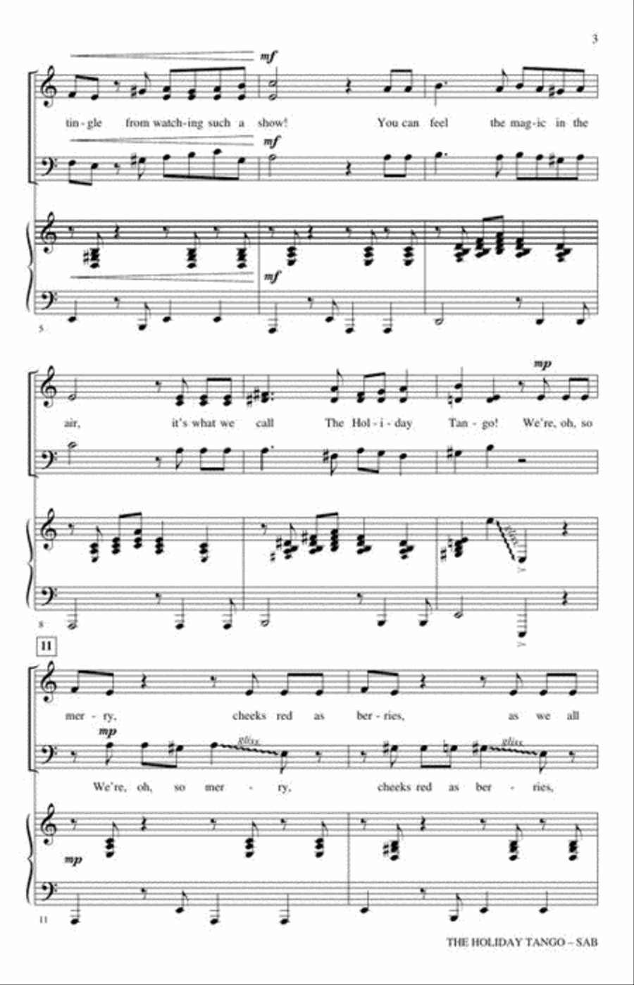 The Holiday Tango! 3-Part scores gallery preview page 4