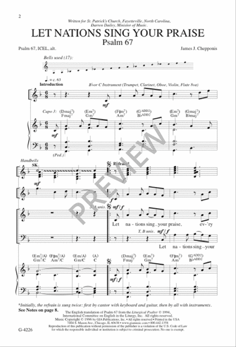 Let Nations Sing Your Praise 4-Part scores gallery preview page 2