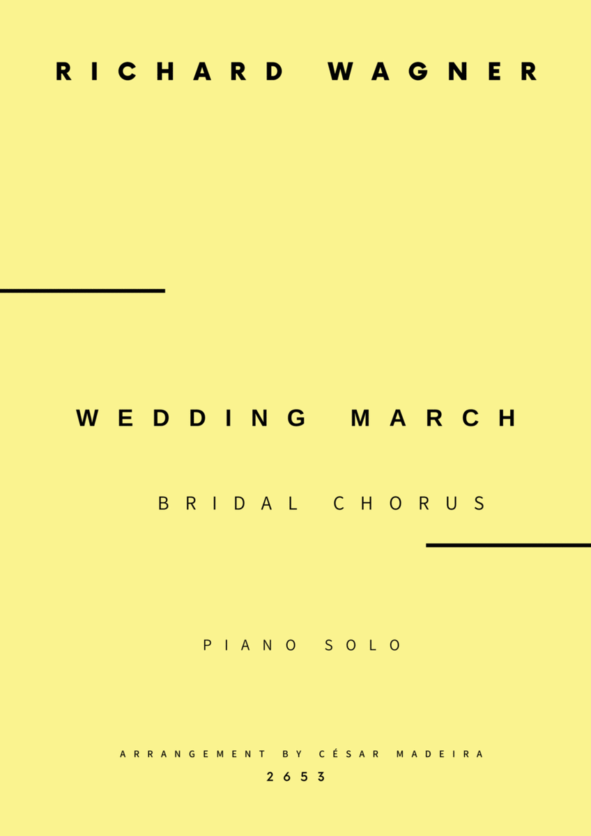 Wedding March (Bridal Chorus) - Piano Solo (Full Score) image number null