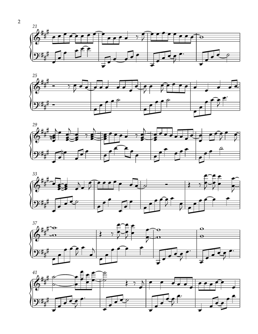 TharnType OST Be Mine Piano Score Piano Solo scores gallery preview page 2