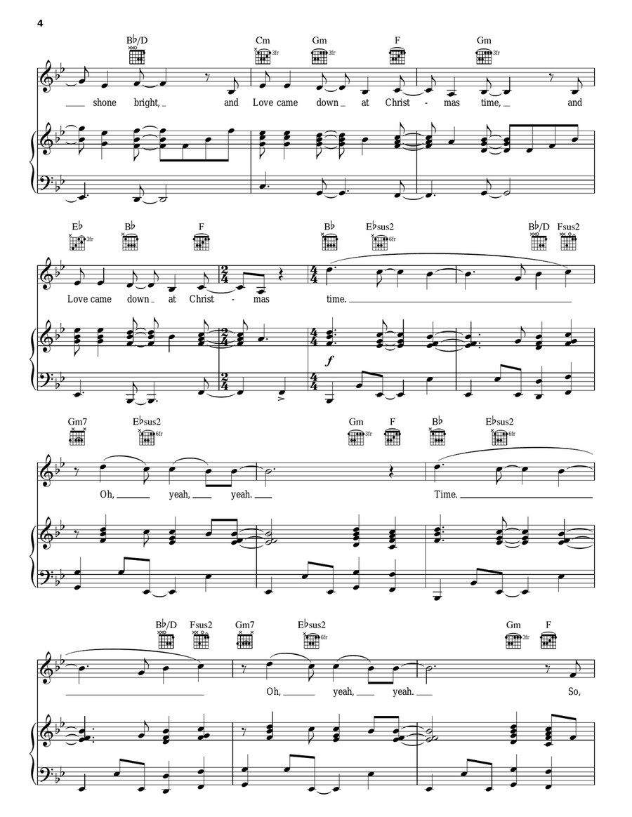 When Love Came Down When Love Came Down Piano, Vocal, Guitar scores gallery preview page 4