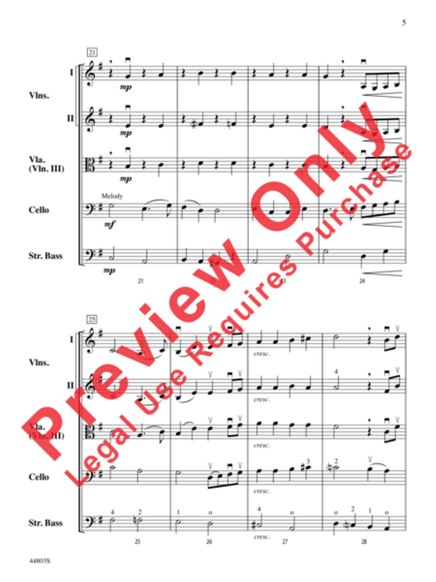 A Holly Jolly Christmas String Orchestra scores gallery preview page 6