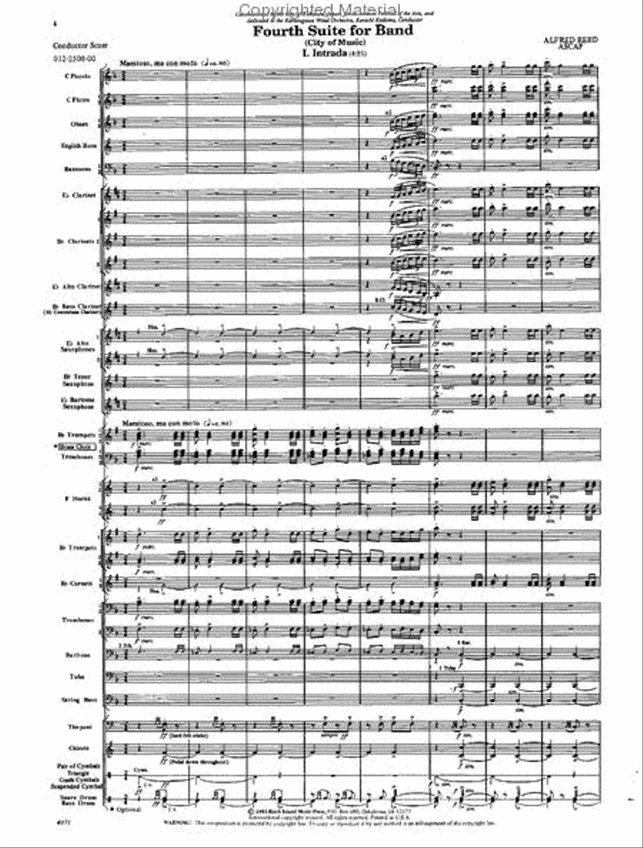 Fourth Suite for Band Concert Band scores gallery preview page 2