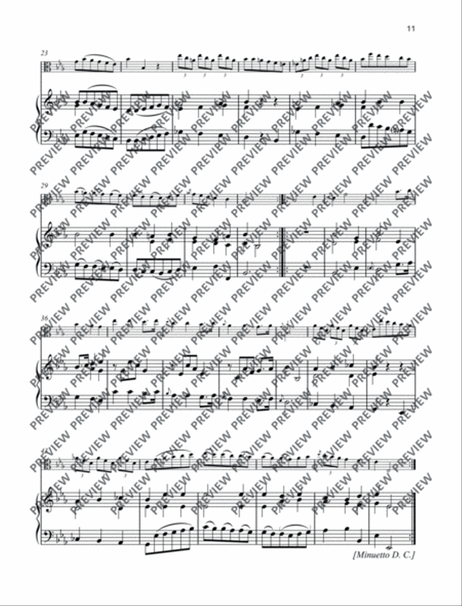 Minuetto Minuetto Piano Accompaniment scores gallery preview page 3