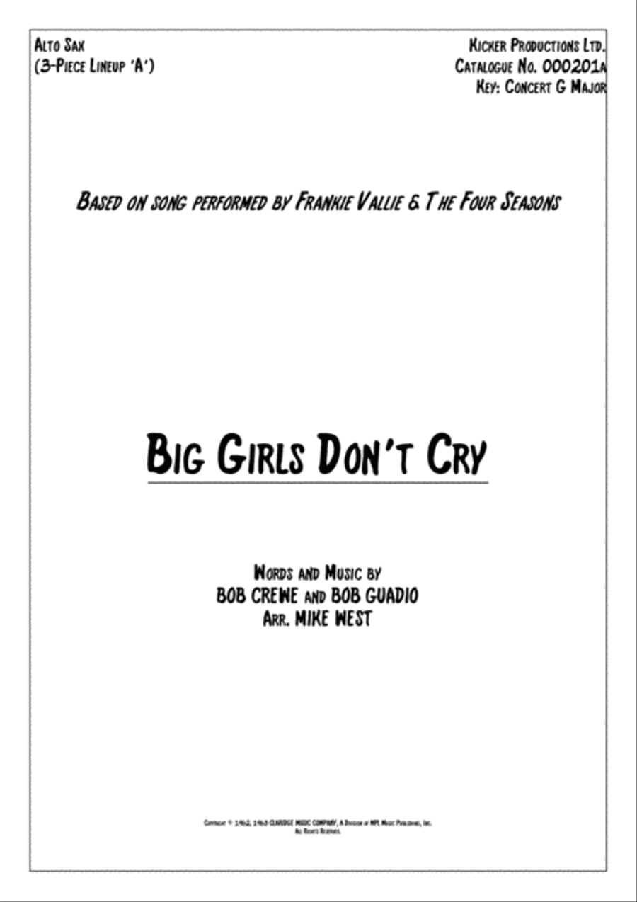 Big Girls Don't Cry Small Ensemble scores gallery preview page 4