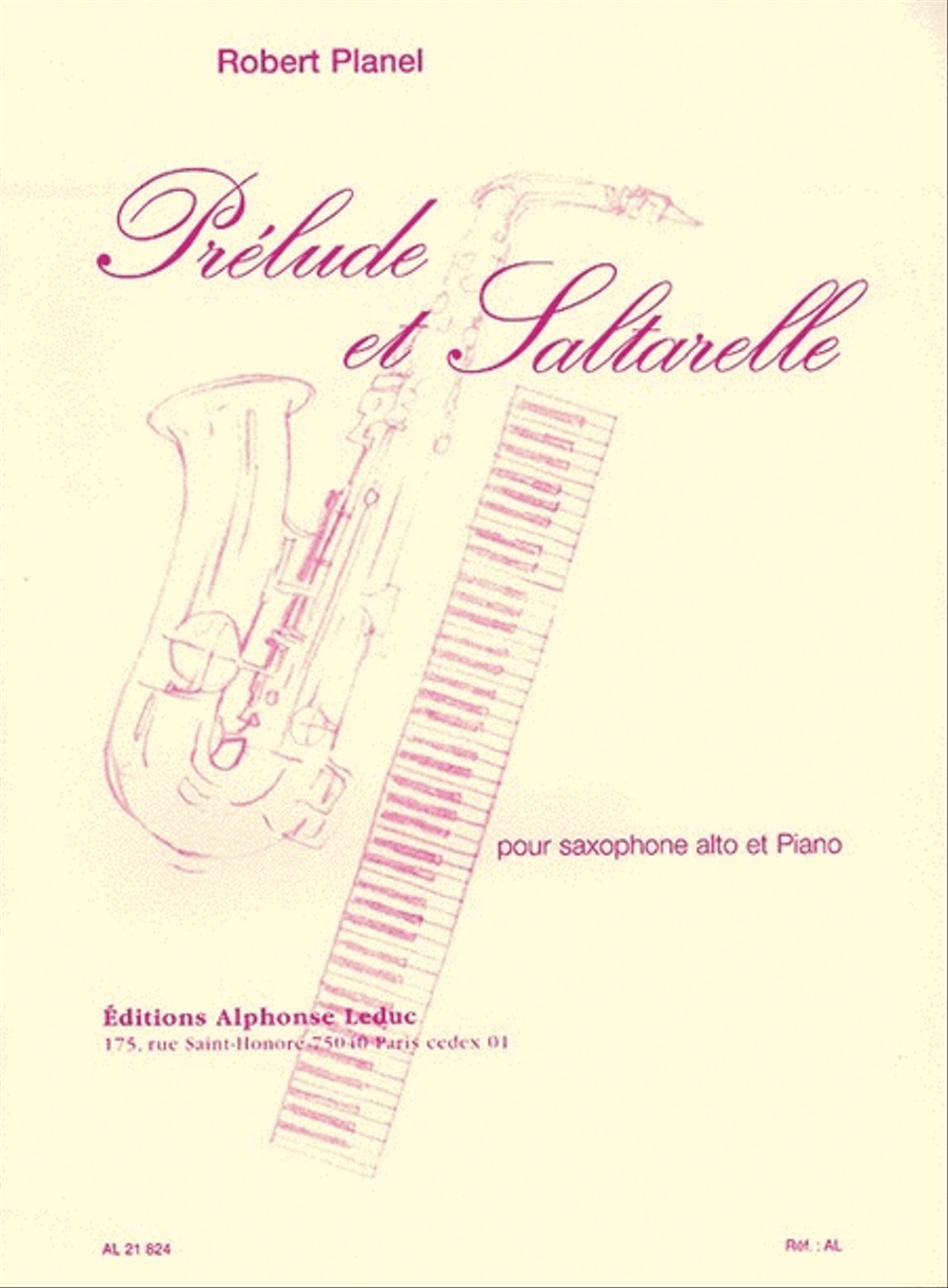 Robert Planel - Prelude Et Saltarelle Pour Saxophone Et Piano Piano Accompaniment scores gallery preview page 1