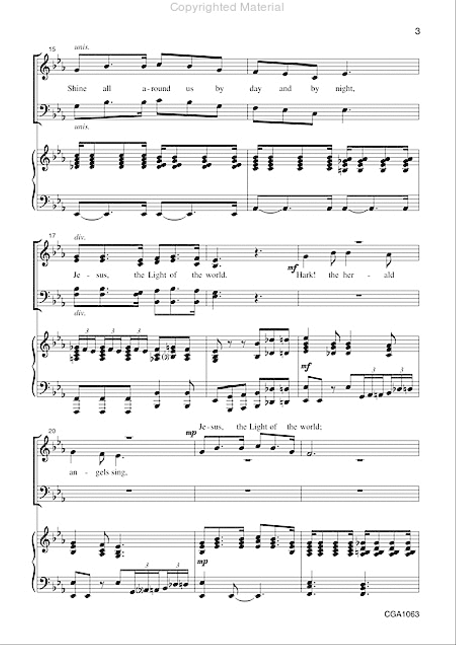 Walk in the Light (SATB) 4-Part scores gallery preview page 4