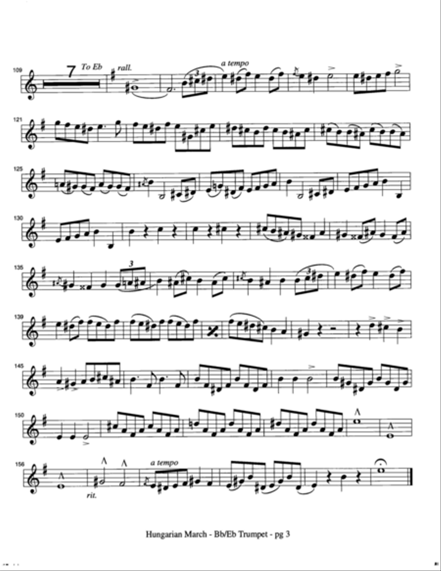 Hungarian March Brass Ensemble scores gallery preview page 4