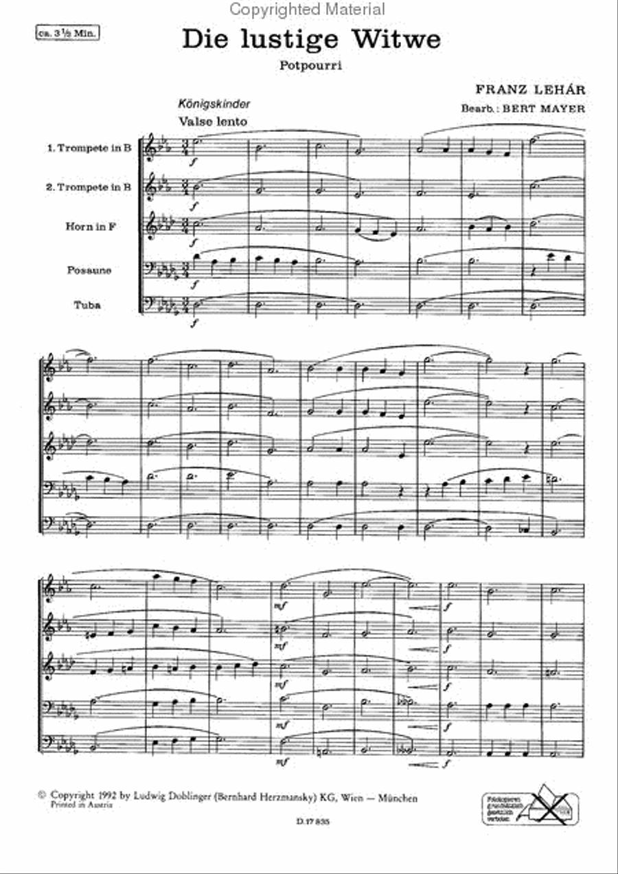 Die lustige Witwe TB scores gallery preview page 2