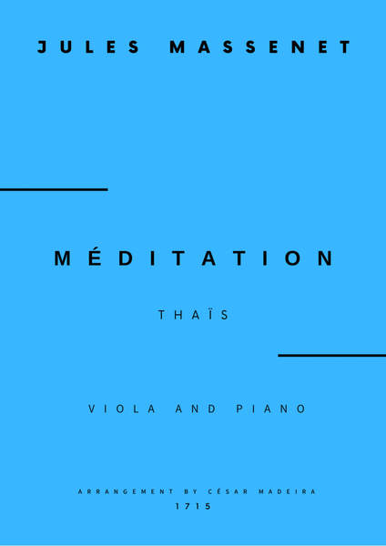 Meditation from Thais - Viola and Piano (Full Score) image number null