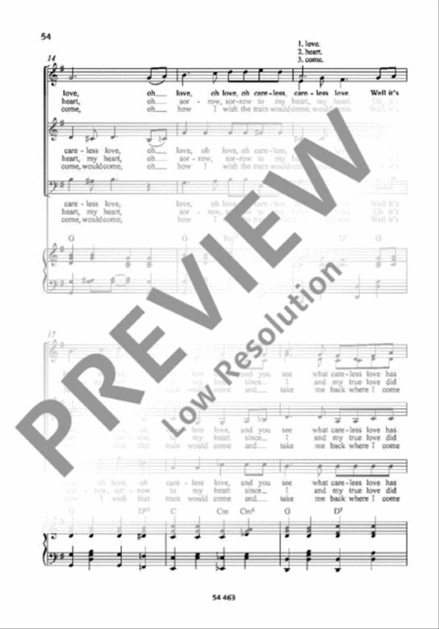 Careless Love A Cappella scores gallery preview page 4
