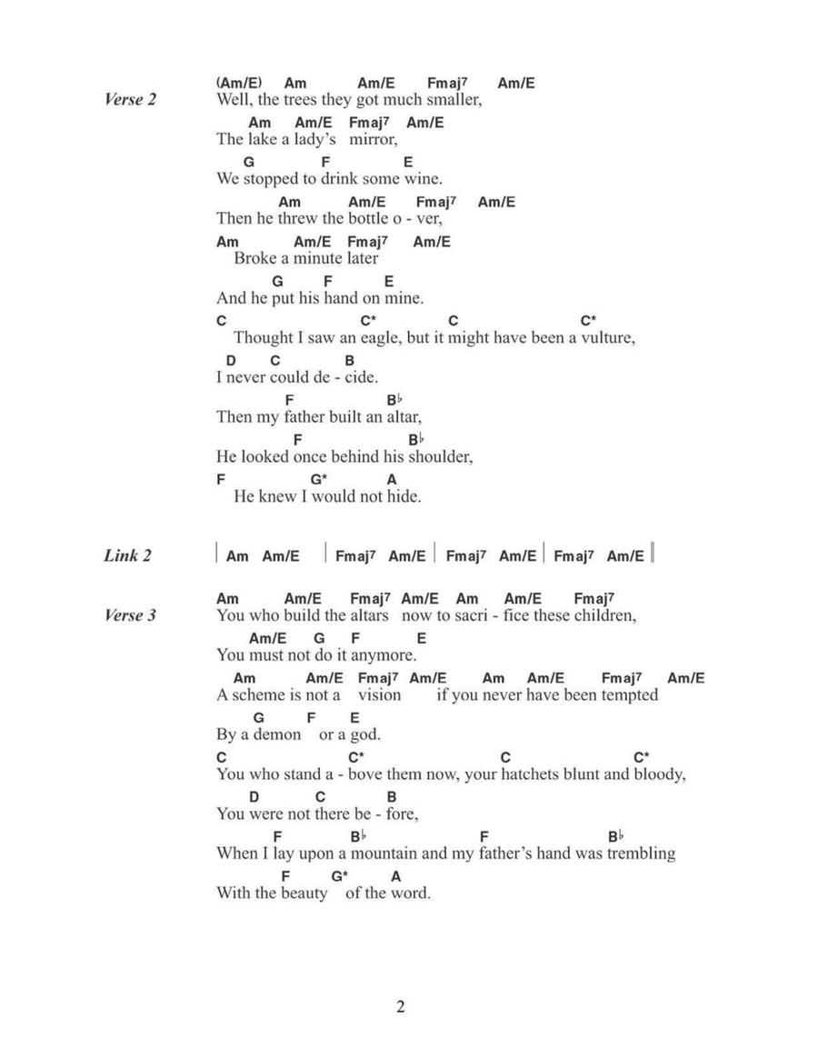Story Of Isaac Easy Guitar scores gallery preview page 2