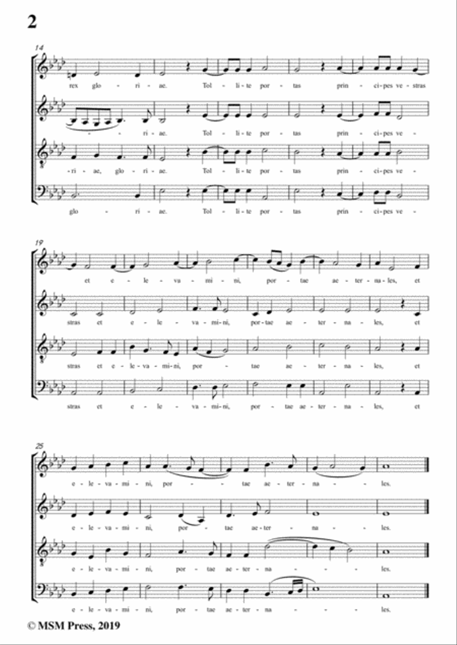 Martini-Tollite portas,in A flat Major,for A cappella 4-Part scores gallery preview page 4