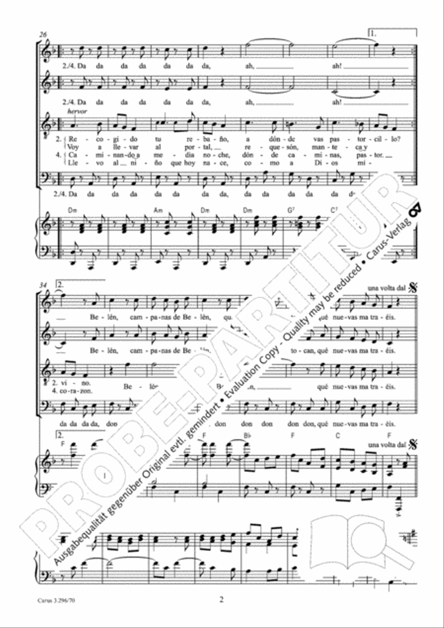 Campana sobre campana 4-Part scores gallery preview page 3
