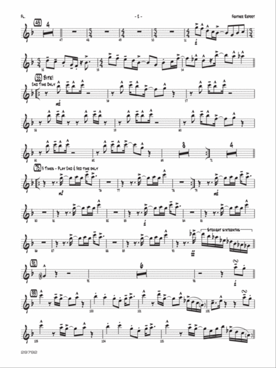 Feather Report: Flute Jazz Ensemble scores gallery preview page 2