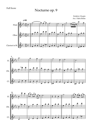 Book cover for Nocturne Op.9 No. 2 (Frédéric Chopin) for Woodwind Trio