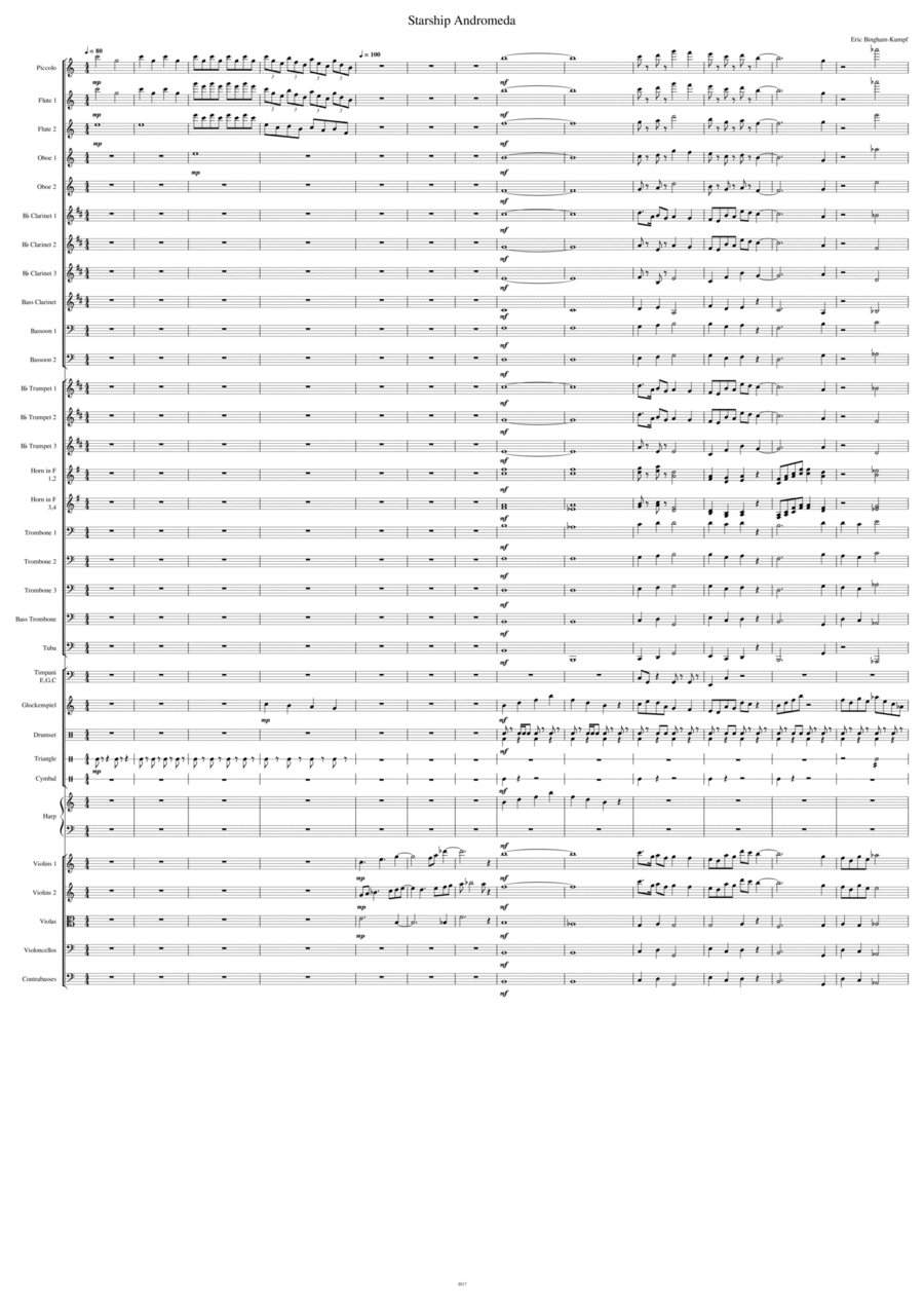Starship Andromeda Starship Andromeda Full Orchestra scores gallery preview page 1