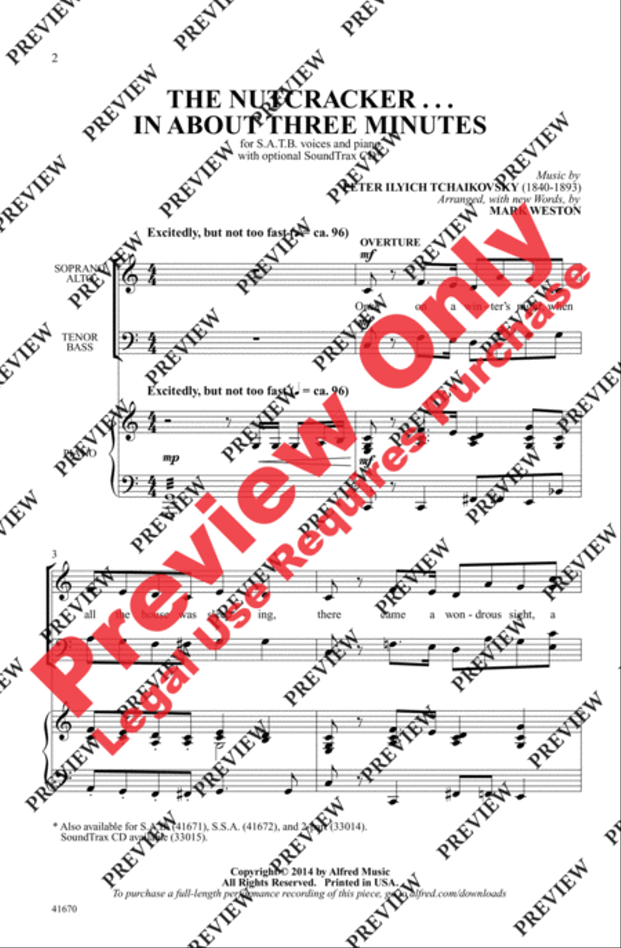 The Nutcracker . . . In About Three Minutes 4-Part scores gallery preview page 2