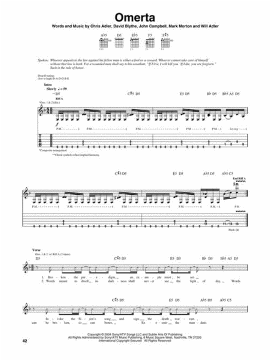 Lamb of God – Ashes of the Wake Electric Guitar scores gallery preview page 5
