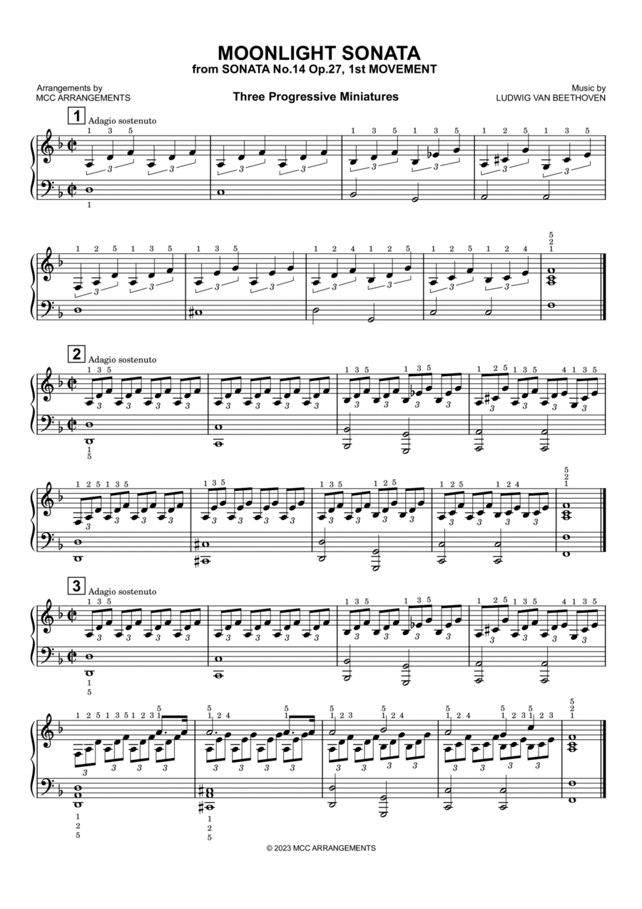 Moonlight Sonata Piano Method scores gallery preview page 1