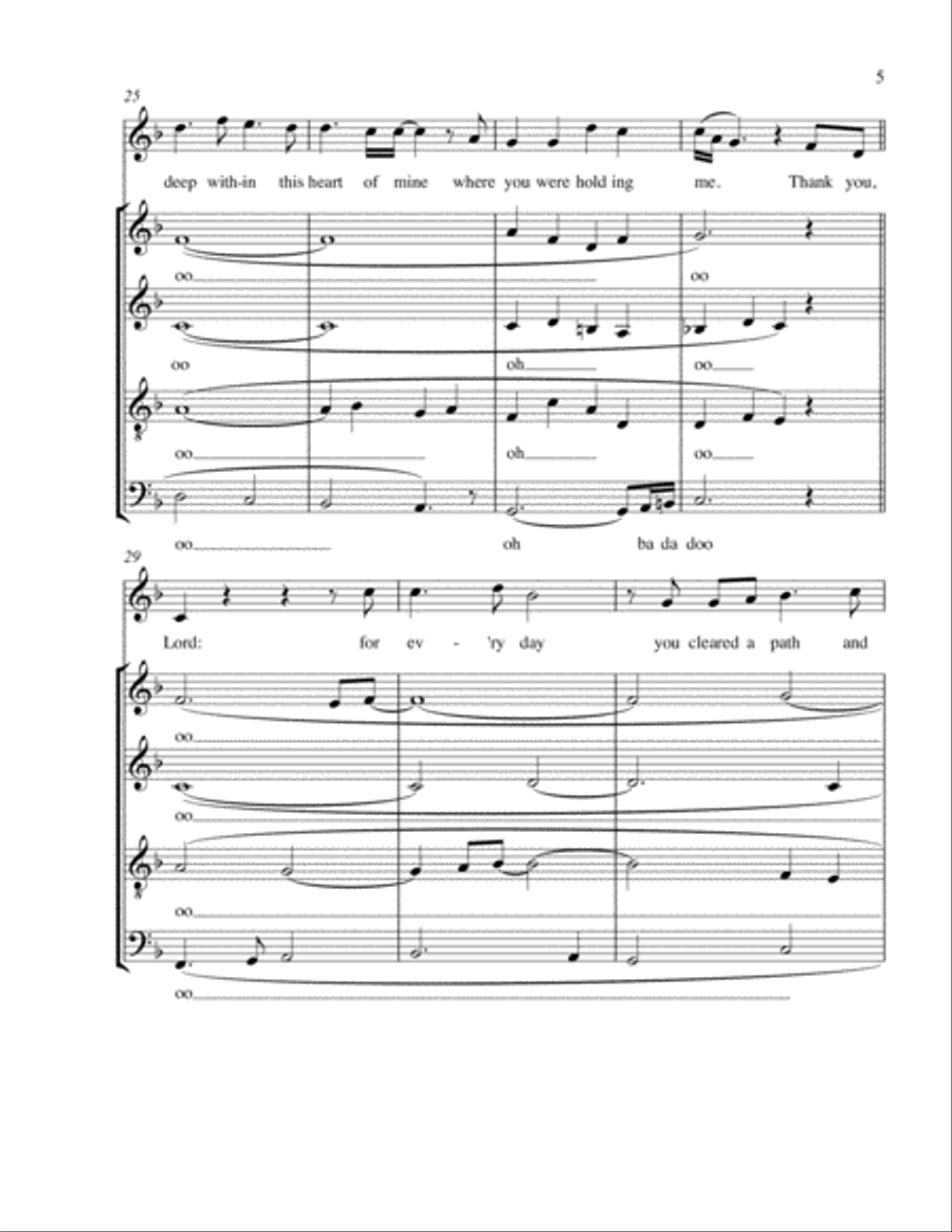 Thank You, Lord Thank You, Lord 4-Part scores gallery preview page 5