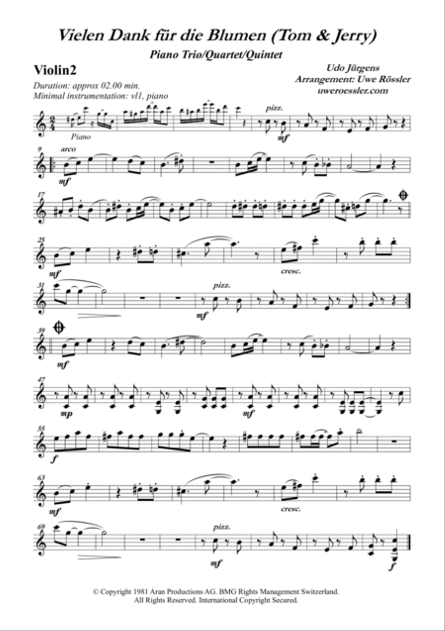 Vielen Dank Fur Die Blumen Piano Trio scores gallery preview page 5