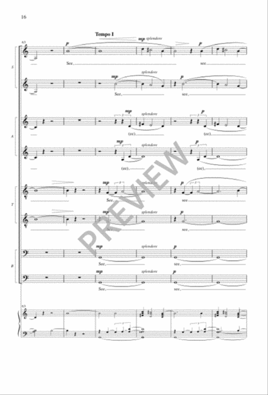 The Heart's Reflection SSAATTBB scores gallery preview page 16