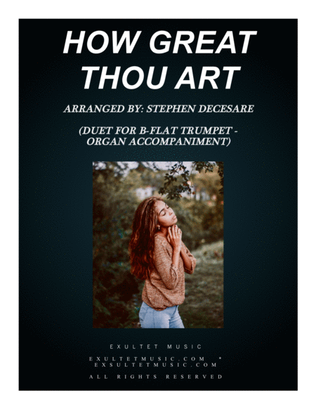 Book cover for How Great Thou Art (Duet for Bb-Trumpet - Organ Accompaniment)