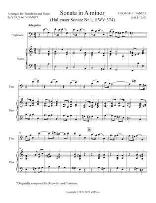 Sonata in A minor (Hallenser Sonate Nr.1, HWV 374)