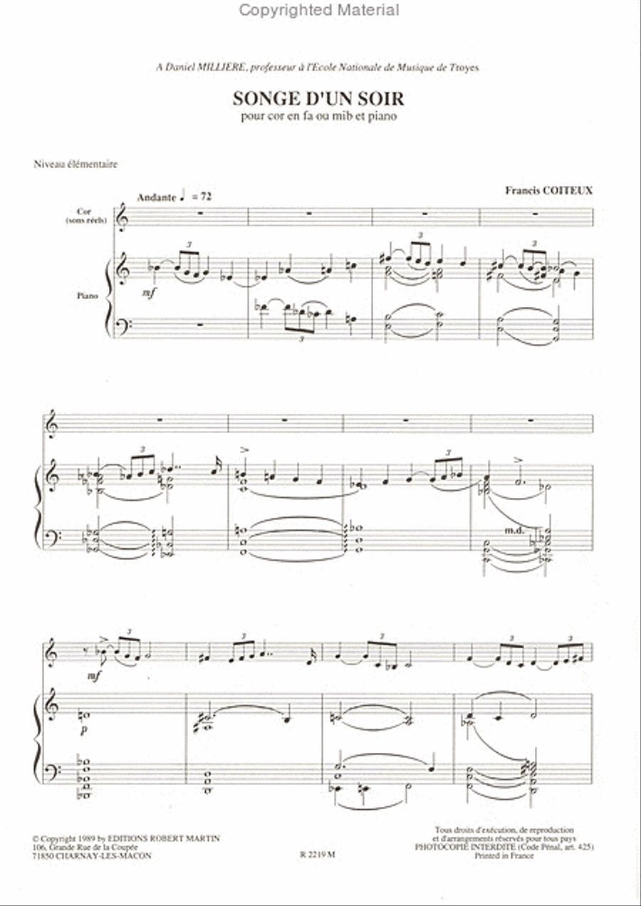 Songe d'un soir Songe d'un soir Horn scores gallery preview page 2