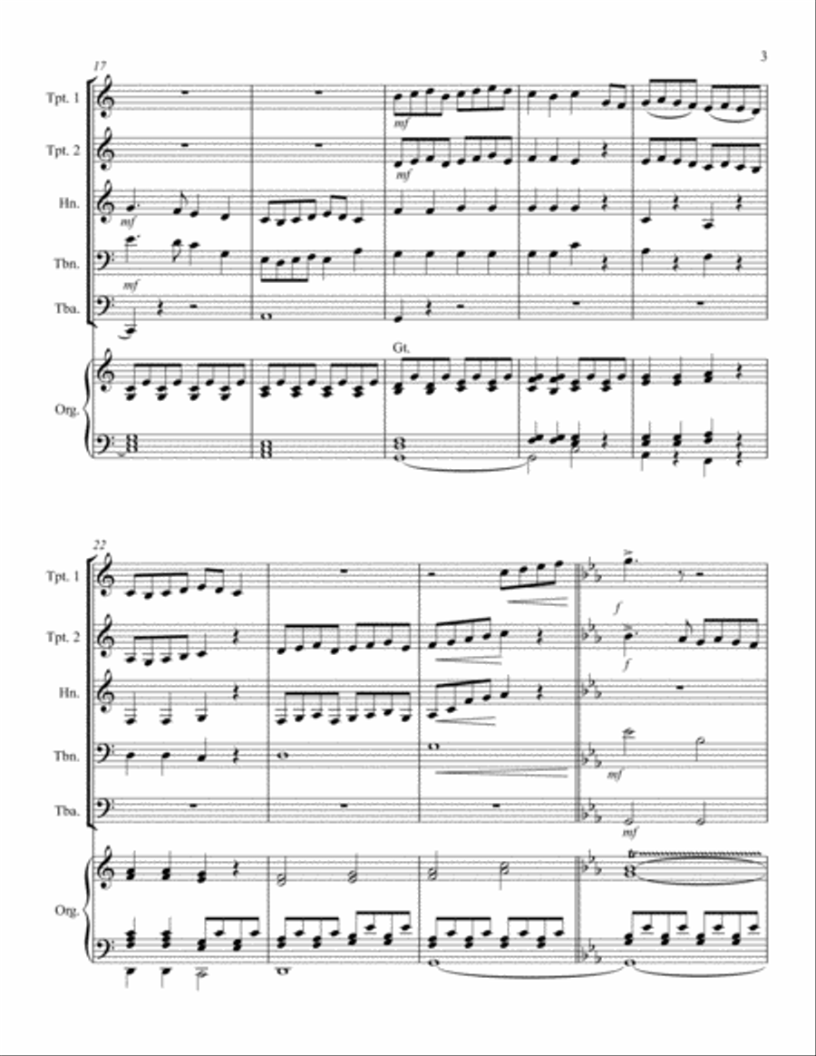 Deck the Hall With Boughs of Holly for Brass Quintet and Optional Organ Deck the Hall With Boughs of Holly for Brass Quintet and Optional Organ Small Ensemble scores gallery preview page 4