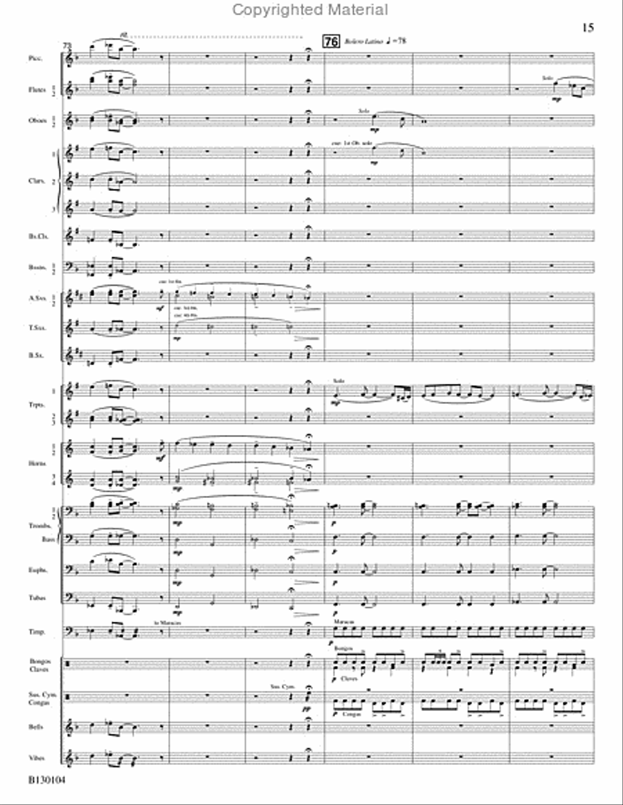 La Fiesta de San Antonio La Fiesta de San Antonio Concert Band scores gallery preview page 16