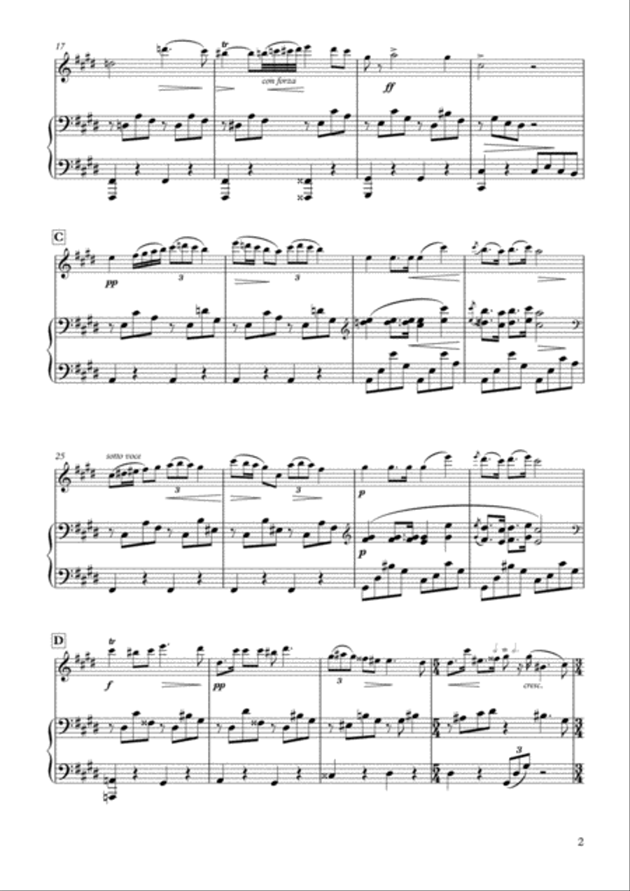 Nocturne in C# Minor Op.Poth (KK IVa-11/BI-49) for Flute & Piano Flute Solo scores gallery preview page 2