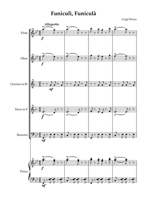 Funiculì, Funiculà - Woodwind Quintet & Piano
