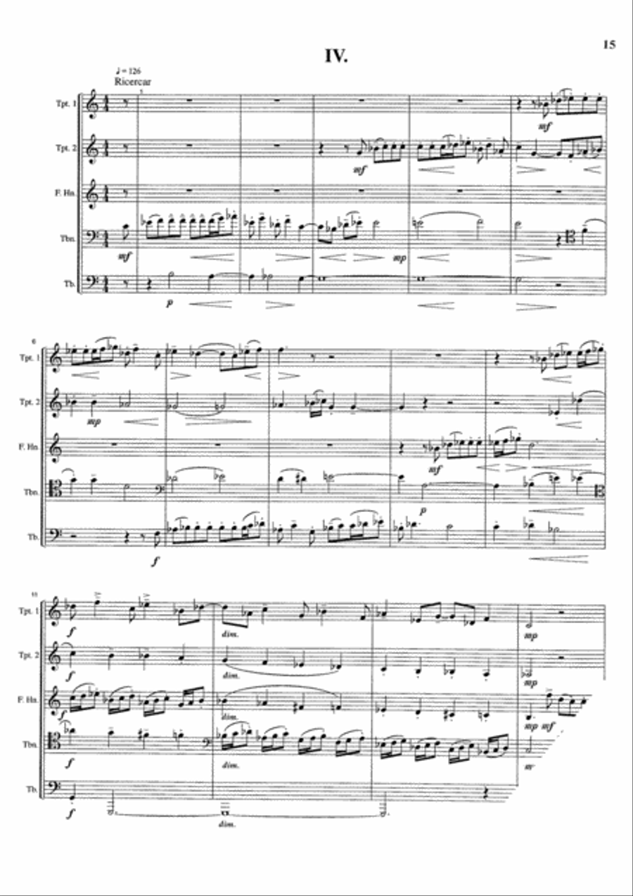 Brass Quintet Brass Ensemble scores gallery preview page 6