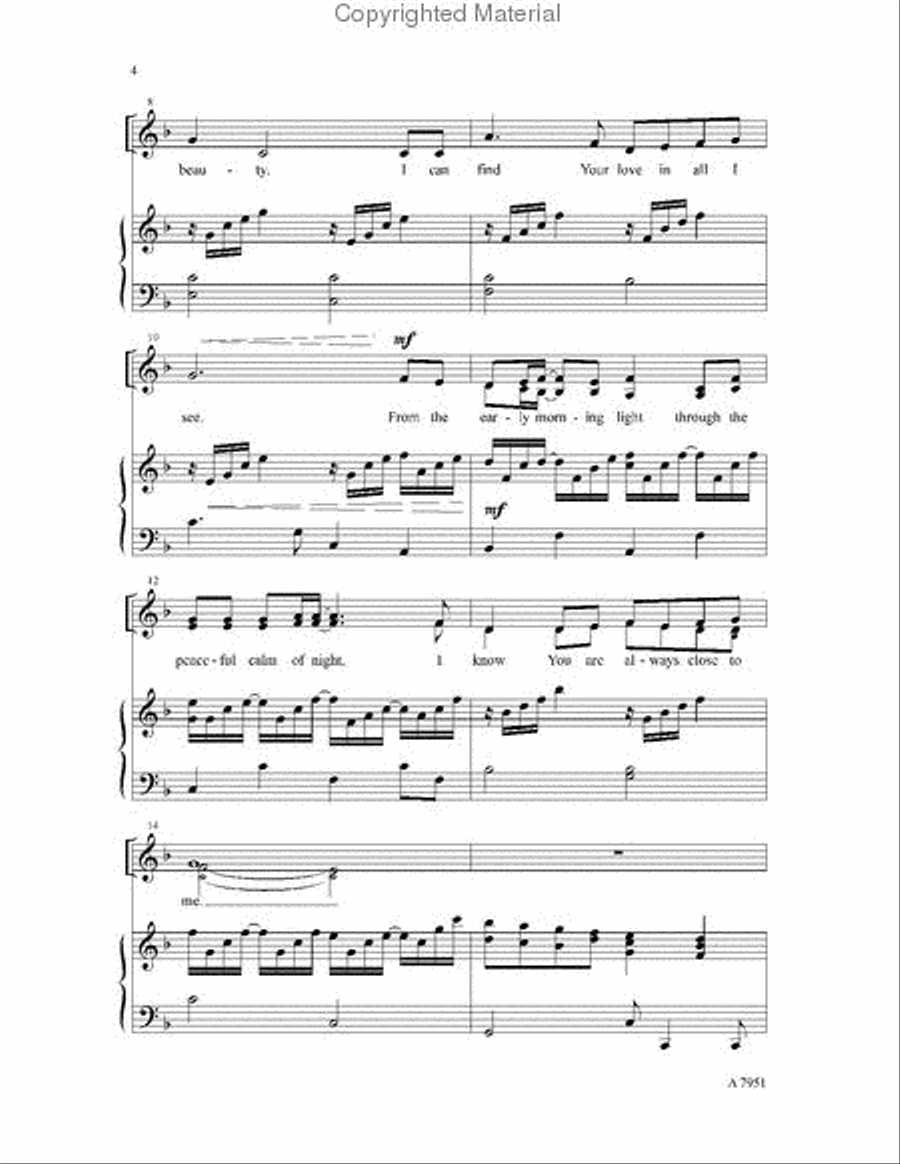I Will Sing Your Glory and Praise 4-Part scores gallery preview page 3